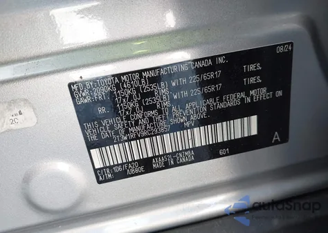 2024 Toyota Rav4 Xle z USA, uszkodzony, nr VIN 2T3W1RFV9RC293857